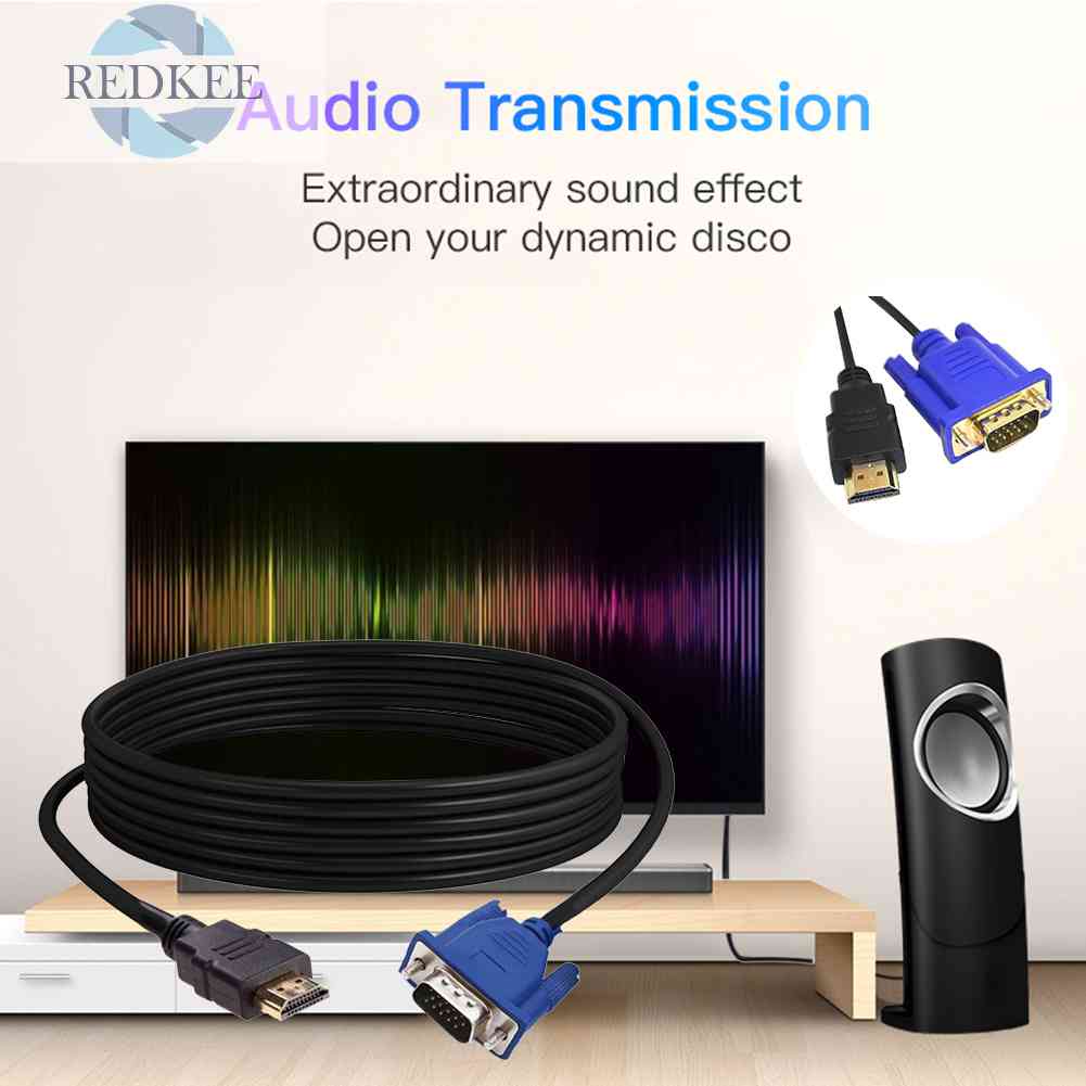 Cáp ChuyểN 1.8m HDMI Sang VGA 1080P Cho MáY ChiếU / HDTV