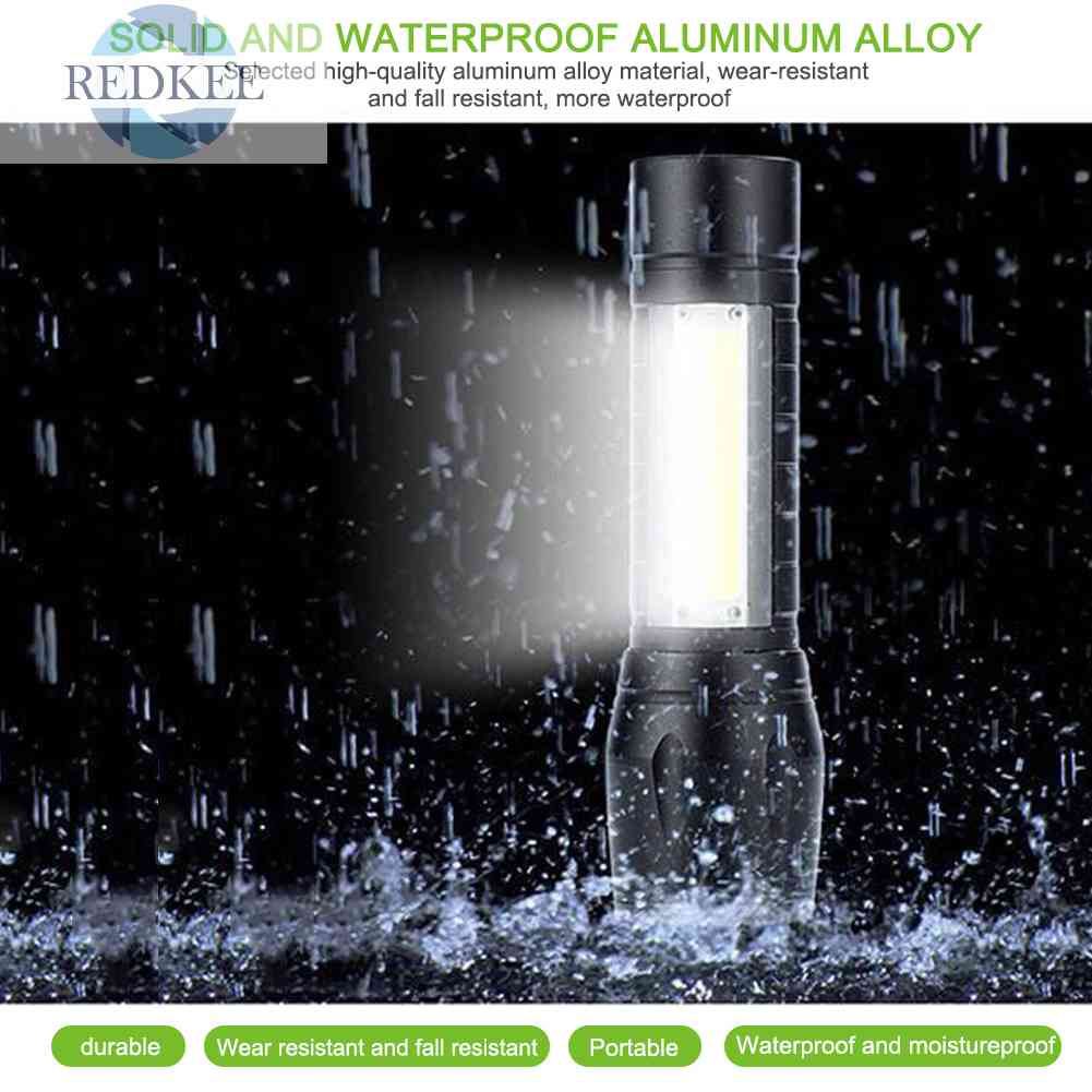 Đèn Pin LED Mini Chống Thấm Nước Sạc USB Tiện Lợi