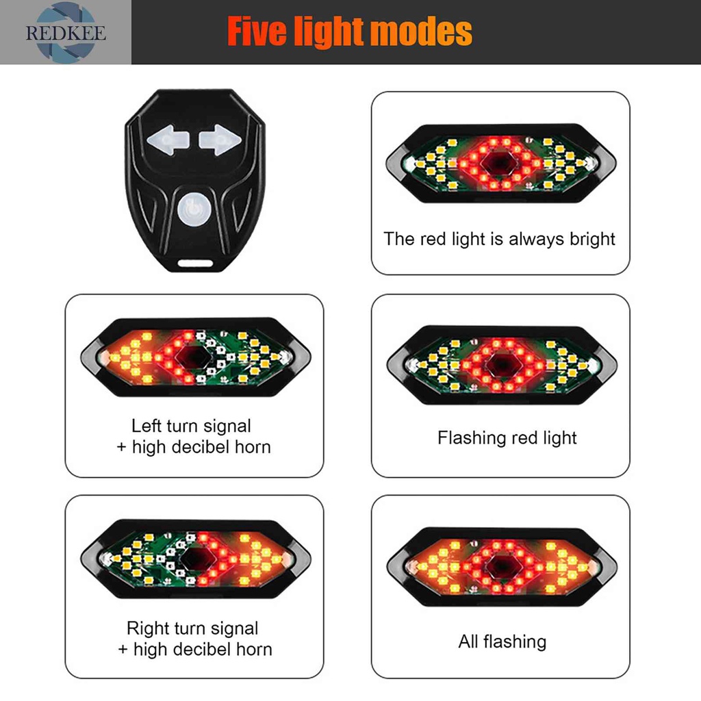 Đèn Hậu Cảnh Báo Thông Minh Gắn Đuôi Xe Đạp