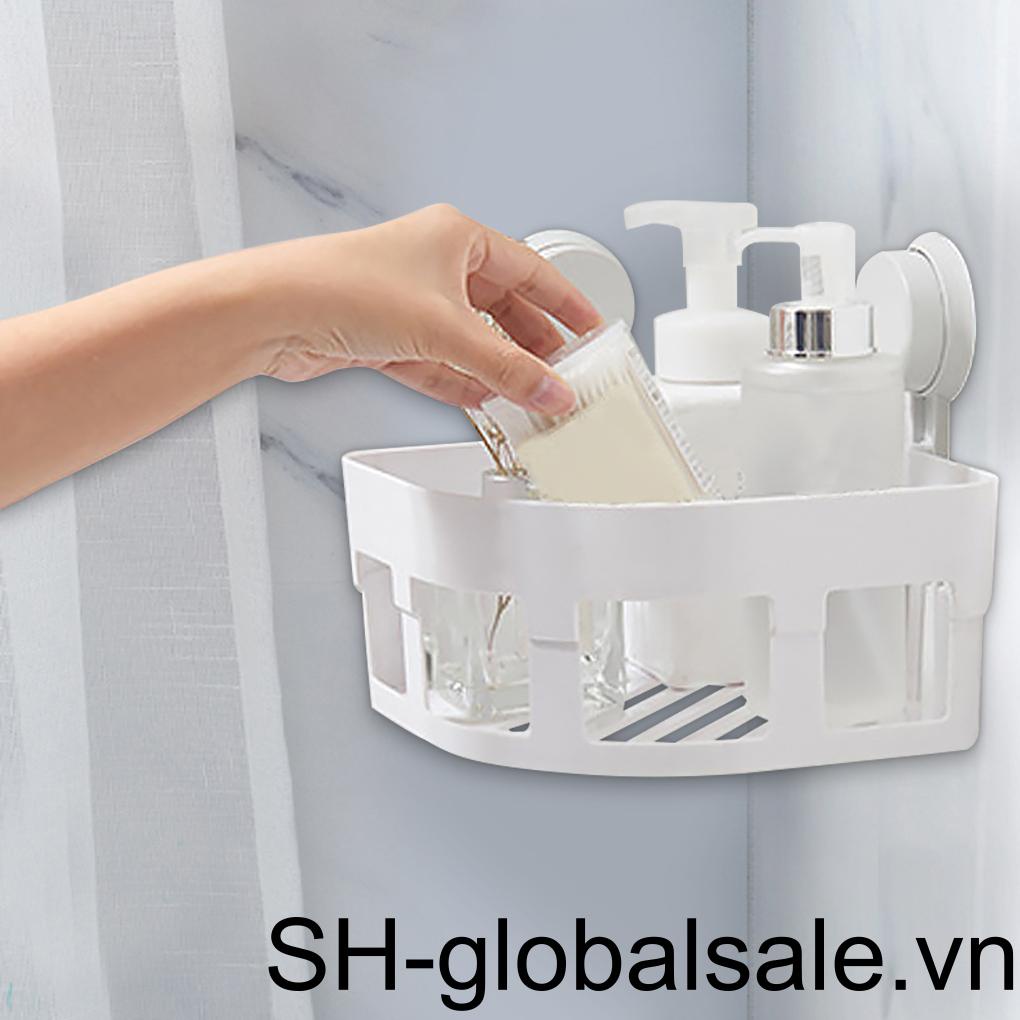Giá Đỡ Để Đồ Dùng Nhà Tắm Gắn Góc Tường Thiết Kế Thoát Nước Tiện Dụng