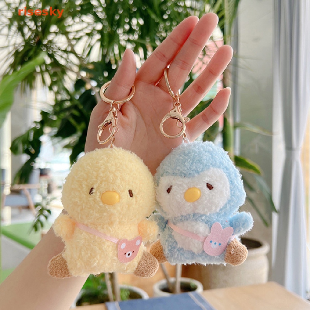 Móc Khóa Hình Gà Nhồi Bông Mềm Mại Dễ Thương