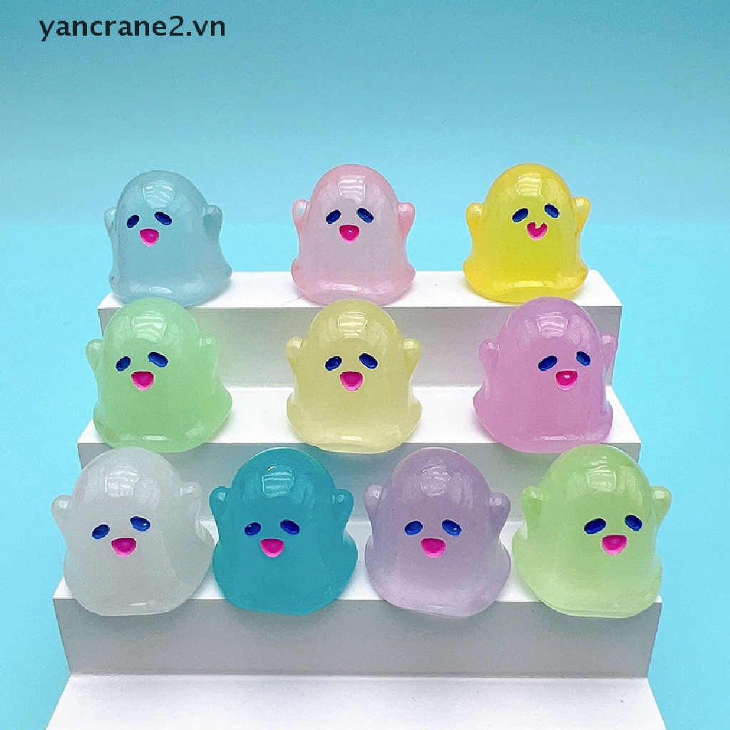 Bộ 2 Tượng Ma Dạ Quang Mini Bằng Nhựa Resin Dễ Thương {yancrane2.vn}