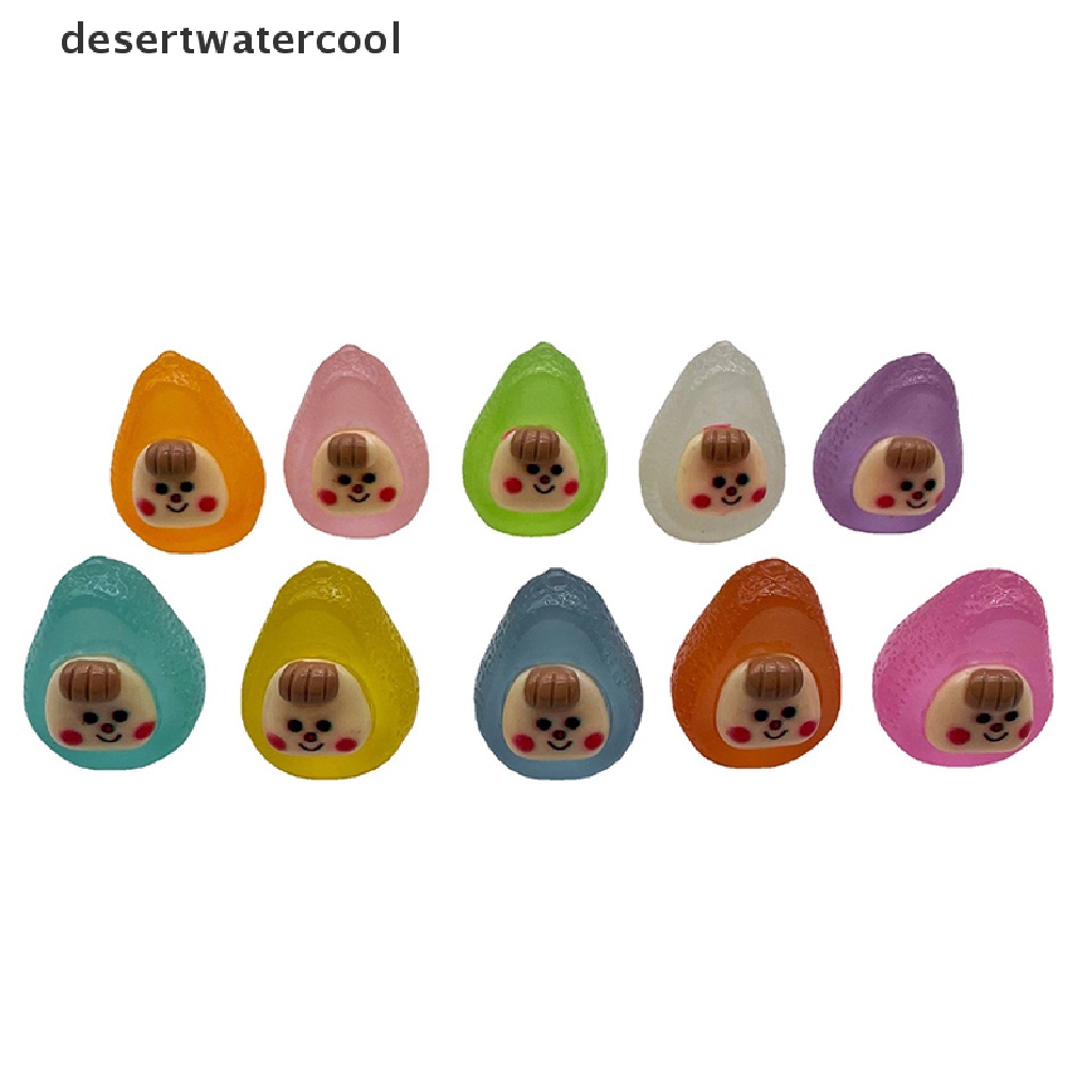 Set 2 Quả Bơ Dạ Quang Mini Trang Trí Tiểu Cảnh