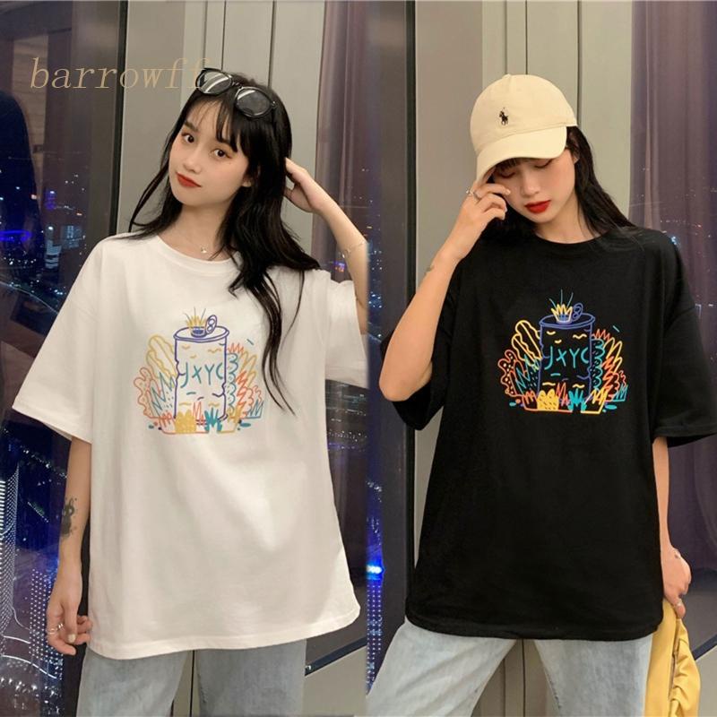 Áo Thun Nữ Tay Ngắn Cổ Tròn In Hình Cá Tính