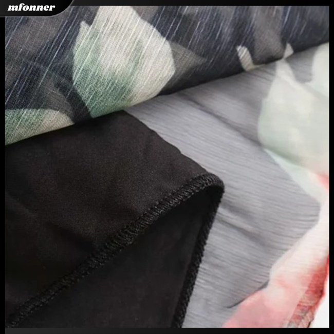 Áo liền quần Tay Phồng Dài Cổ Chữ V in Họa Tiết Hoa Nhí Xinh Xắn Thời Trang Cho Nữ