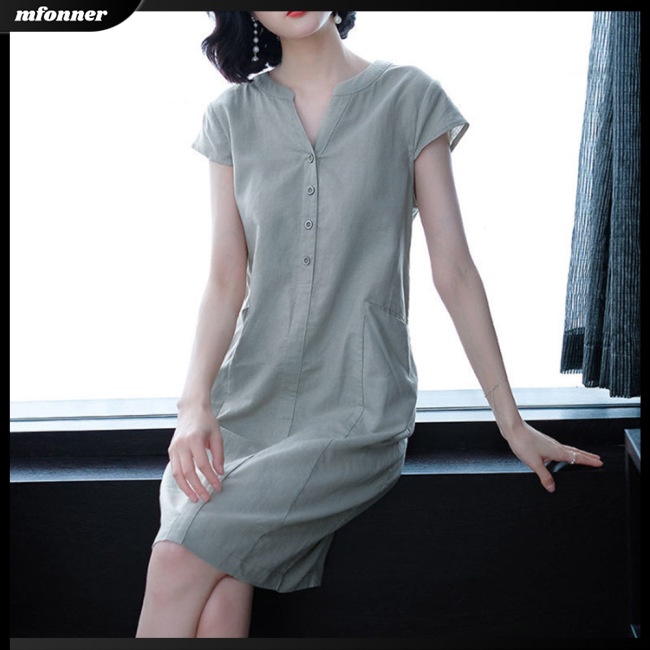 Đầm Thun Ngắn Tay Màu Trơn Dáng Ôm In Họa Tiết Thời Trang Cho Nữ