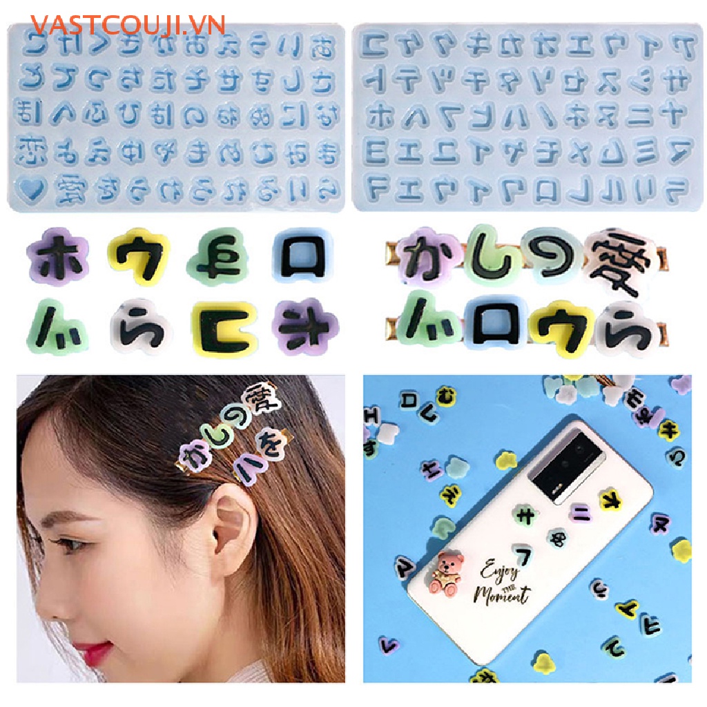 Khuôn Silicon Làm Móc Khóa Thủ Công Chữ VASTJI Nhật Bản Dùng Làm Quà Tặng Sinh Nhật