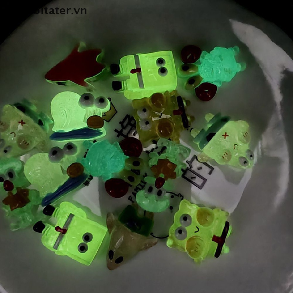 Set 2 Vòng cổ Mặt Đá Resin Phát Quang In Họa Tiết Hoạt Hình Vui Nhộn