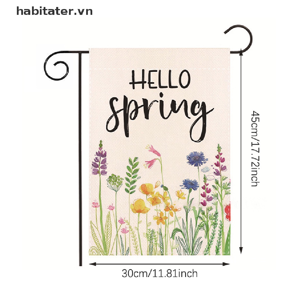 Cờ Hai Mặt In Hoa 12x18 Inch Dùng Trang Trí Sân Vườn Tiện Dụng