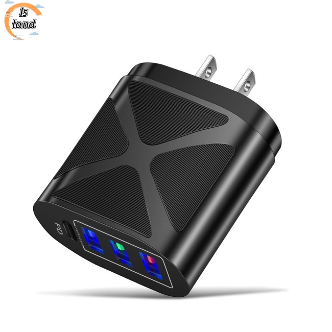 Sạc Điện Thoại 3 Cổng Usb + PD Type-c 3.1A Chống Cháy Chất Lượng Cao