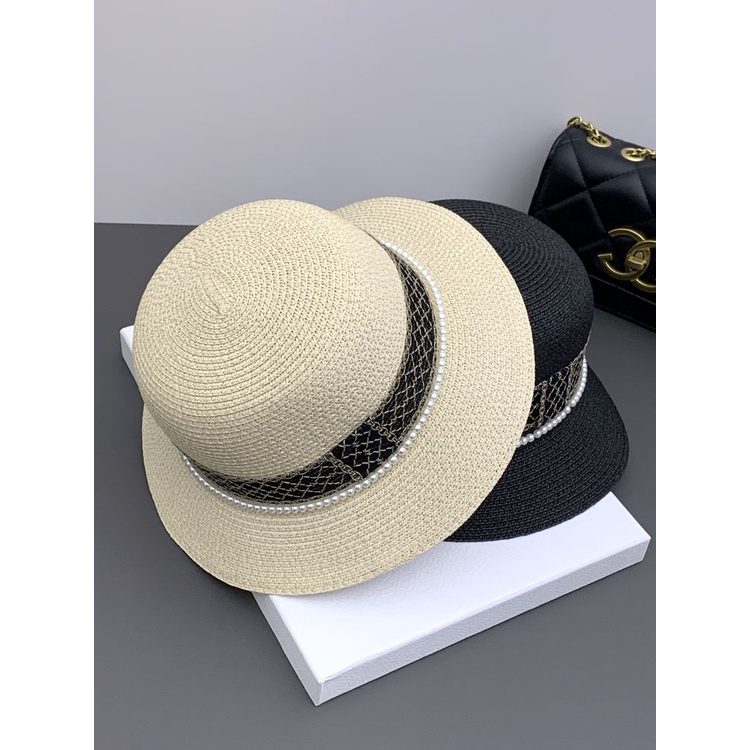 Mũ Cói Rộng Vành Chống Nắng Chống Tia Cực Tím Gấp Gọn Được Thời Trang Mùa Hè Phong Cách Hàn Quốc Cho Nữ