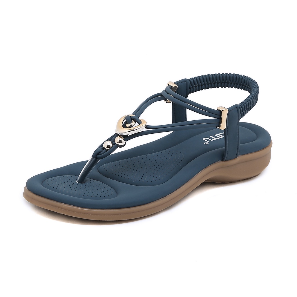 Giày Sandal Mũi Tròn Thoải Mái Phong Cách Bohemian Size Lớn 41 42