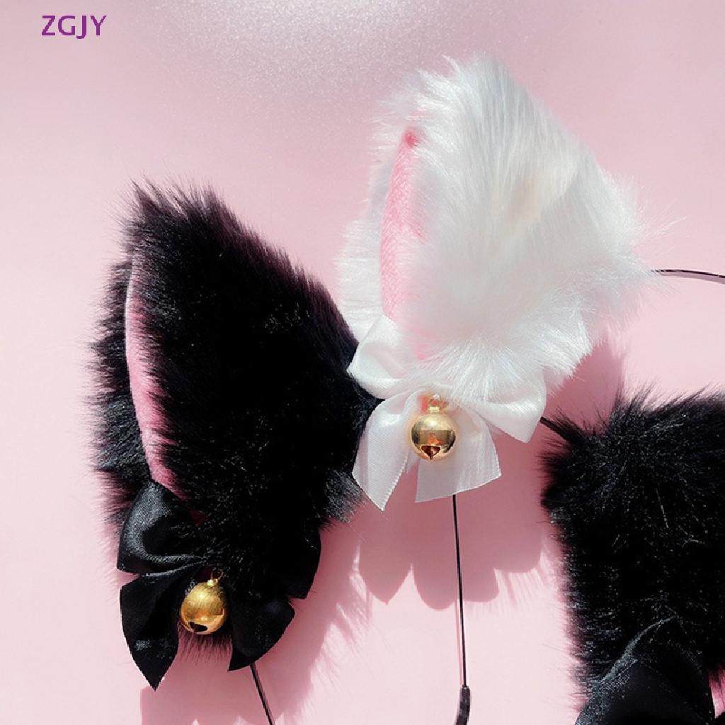 Băng Đô Tai Mèo Phối Ren Và Chuông Hóa Trang Tiệc Hóa Trang Cho Nữ Mới