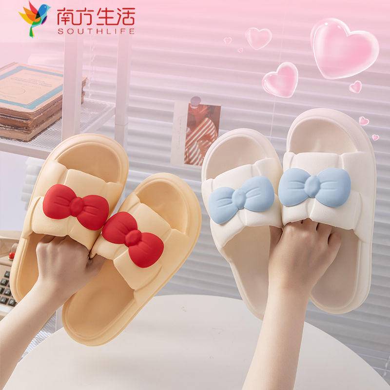 【 JsS 】 Cartoon Girl Heart Thick Sole Sandals Summer Women's Toilet Non Slip Sandals for Students Wearing Outside Dormitories