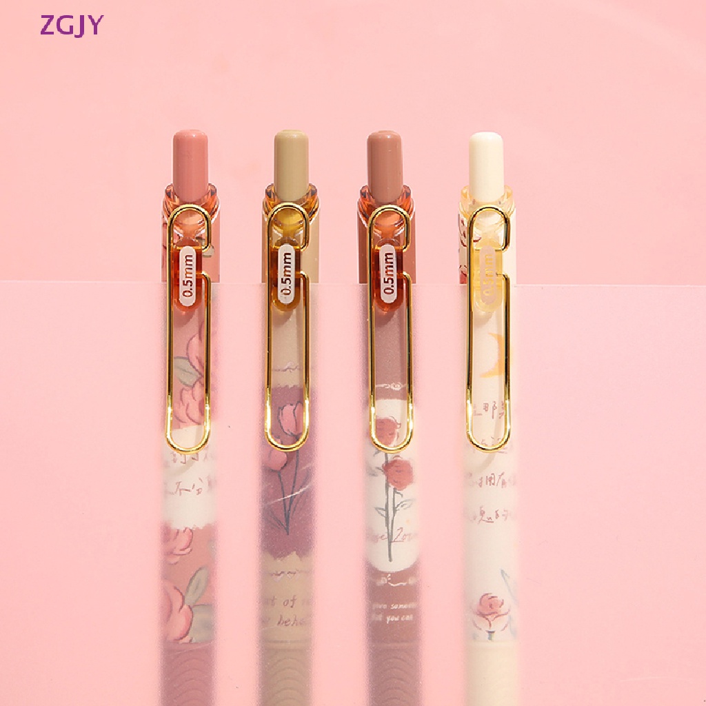 Bút Bi Mực Đen Ngòi 0.5mm Hình Hoa Hồng Và Hoa Hồng Mới