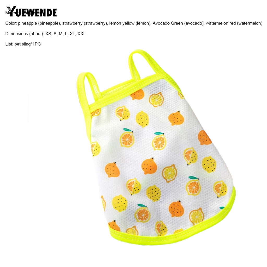 Áo Sát Nách Chống Muỗi Họa Tiết Hoạt Hình Dễ Thương Cho Thú Cưng