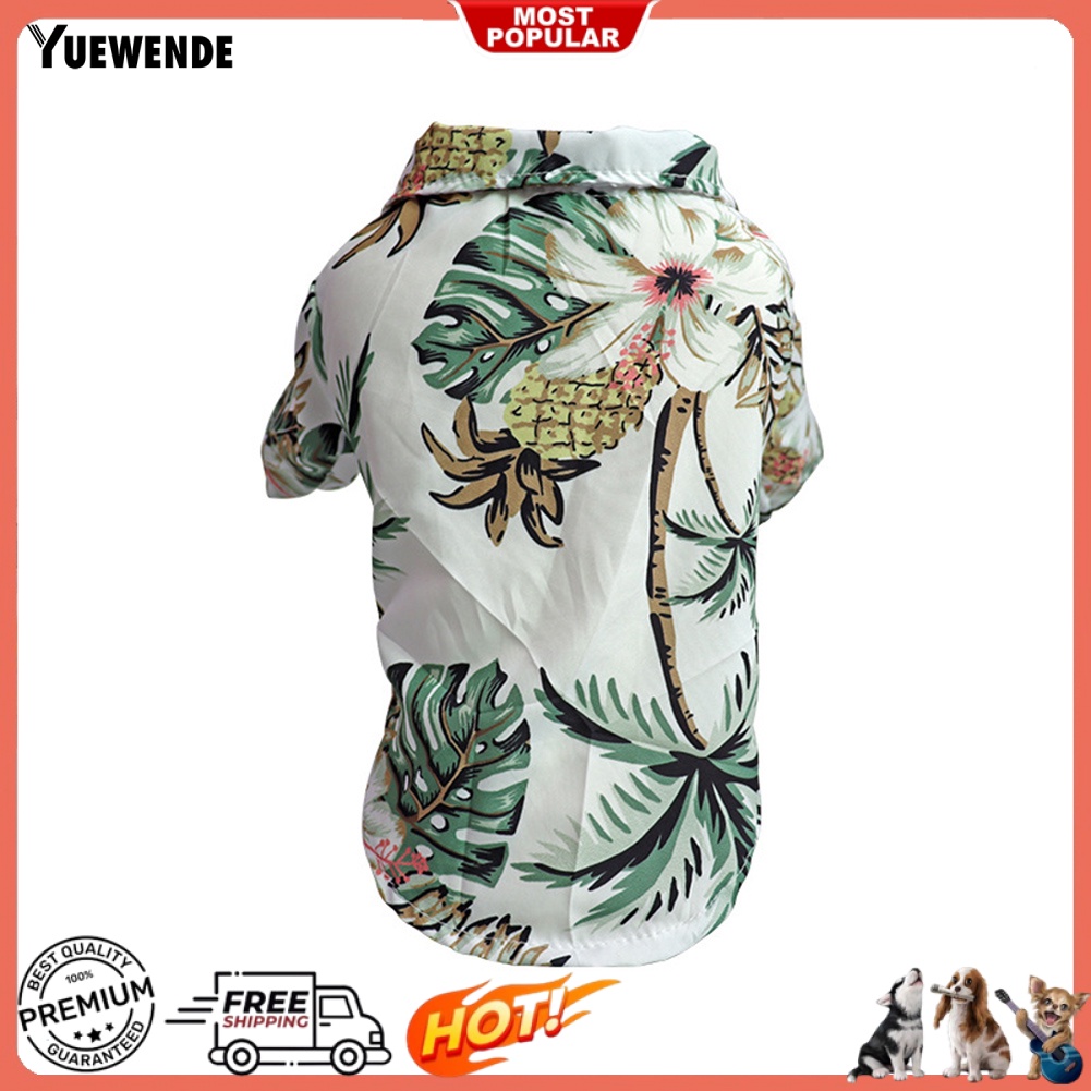 Áo Đi Biển Hawaii Hình Cây Dừa Dễ Thương Cho Cún Cưng