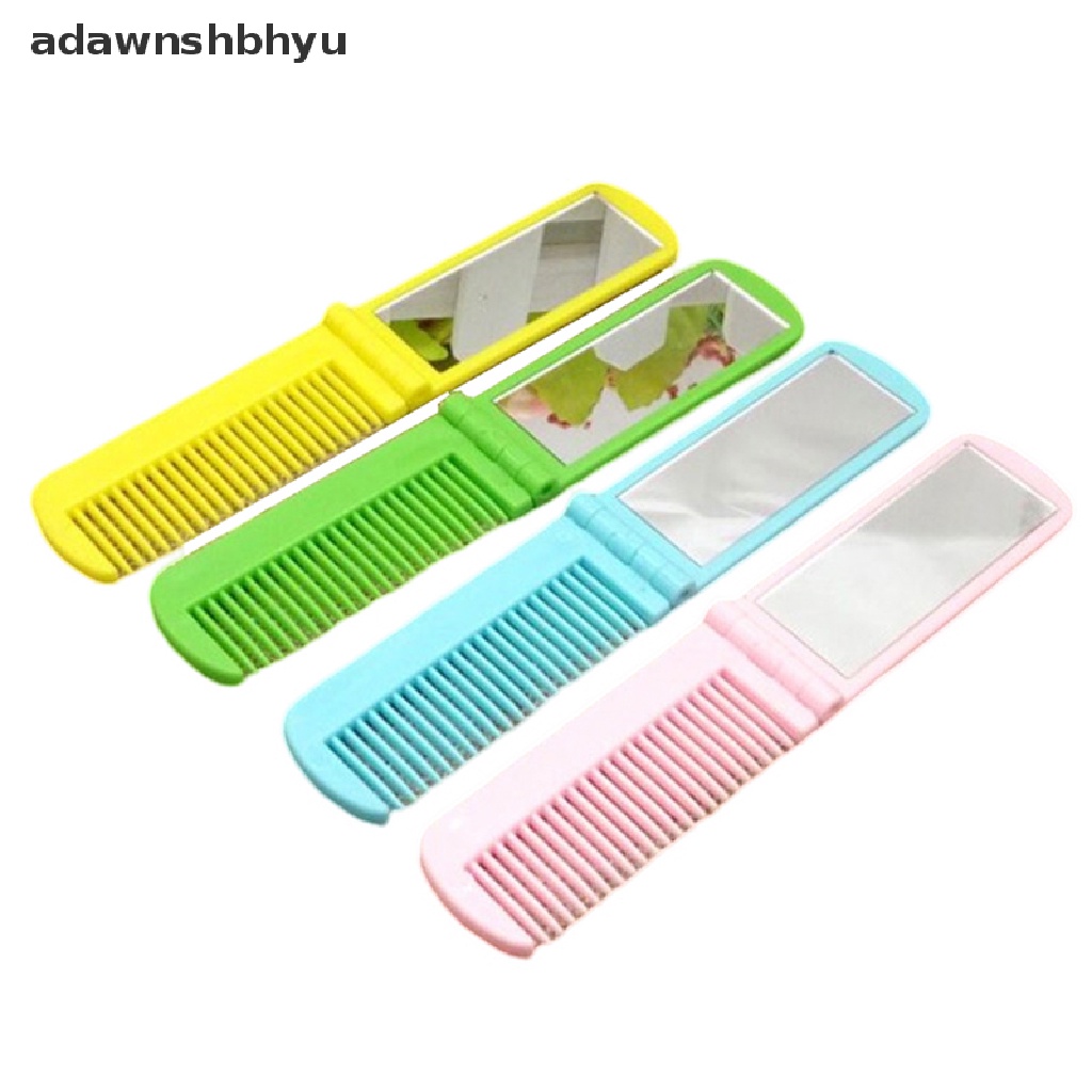 1 Lược Gấp Gọn Có Gương Trang Điểm Tiện Dụng