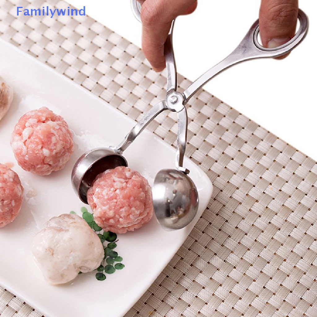 Khuôn Làm Thịt Viên / Kem Viên Bằng Thép Không Gỉ Thiết Kế Có Lỗ Tiện Dụng Cho Nhà Bếp