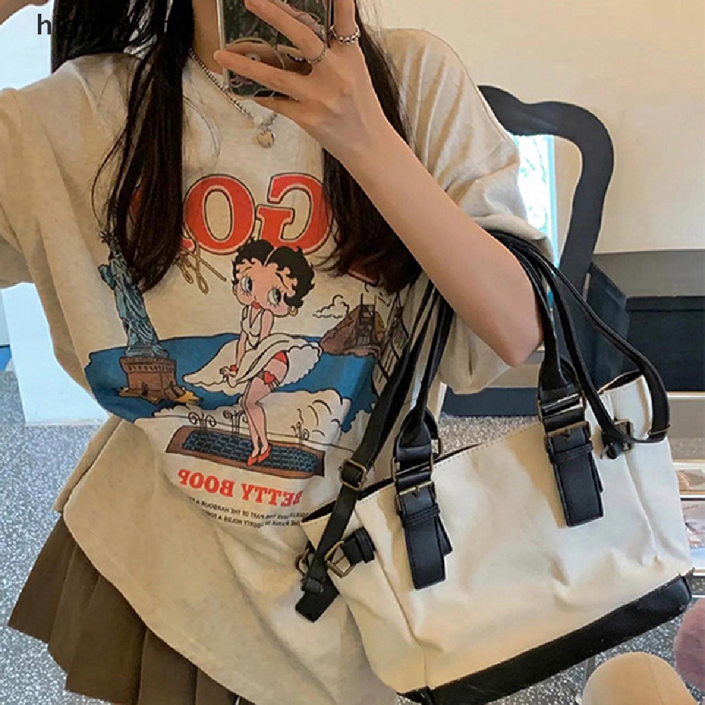 Áo Thun Tay Ngắn Cổ Tròn In Họa Tiết Hoạt Hình Cho Nữ