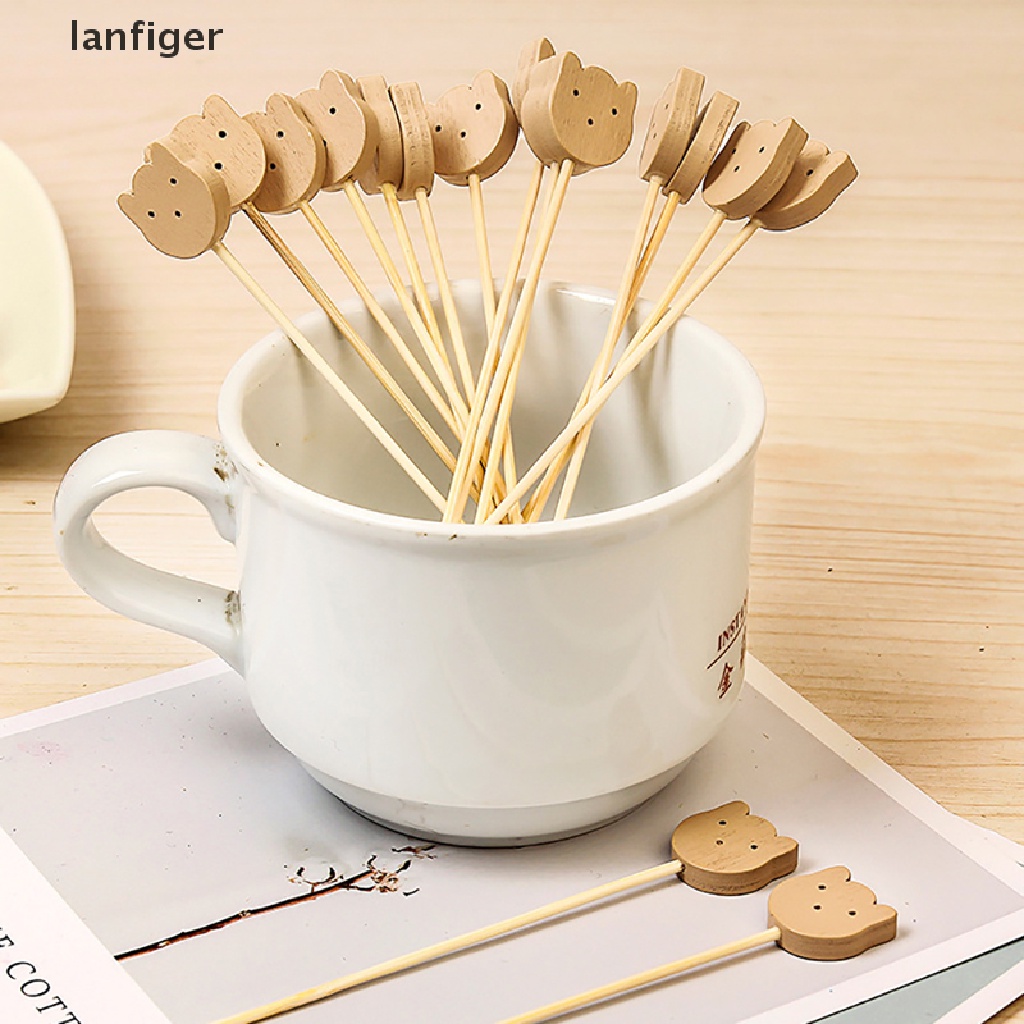 Bộ 100 Que Xiên Trái Cây Hình Gấu Dễ Thương