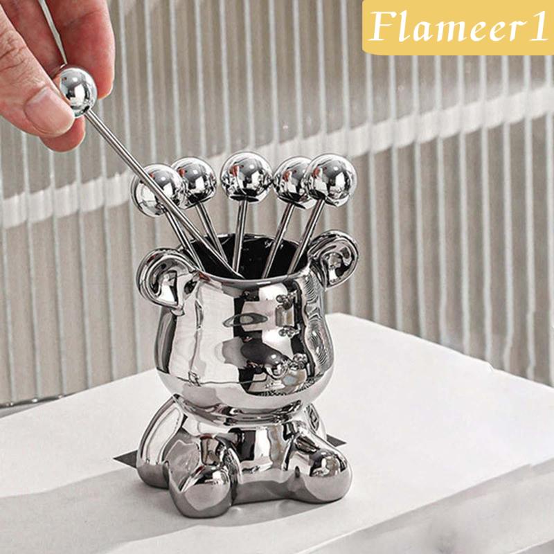 [Flameameer1] Bộ Nĩa Ăn Tráng Miệng Hình Gấu Dễ Thương Cho Đám Cưới Nhà Hàng