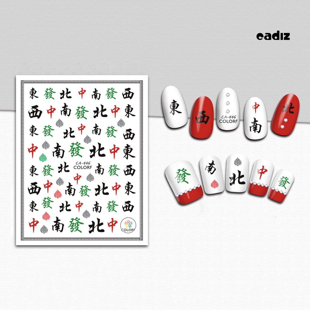 Miếng Dán Trang Trí Móng Tay 2D Nhiều Màu Không Mùi Tháo Rời Được DIY