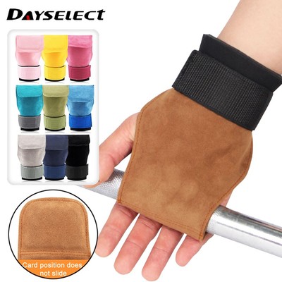 Găng tay tập thể dục DAYSELECT một mảnh bằng da bò hỗ trợ đệm nâng đai điện chống trượt/ nâng tạ/ tập thể dục/ crossfit
