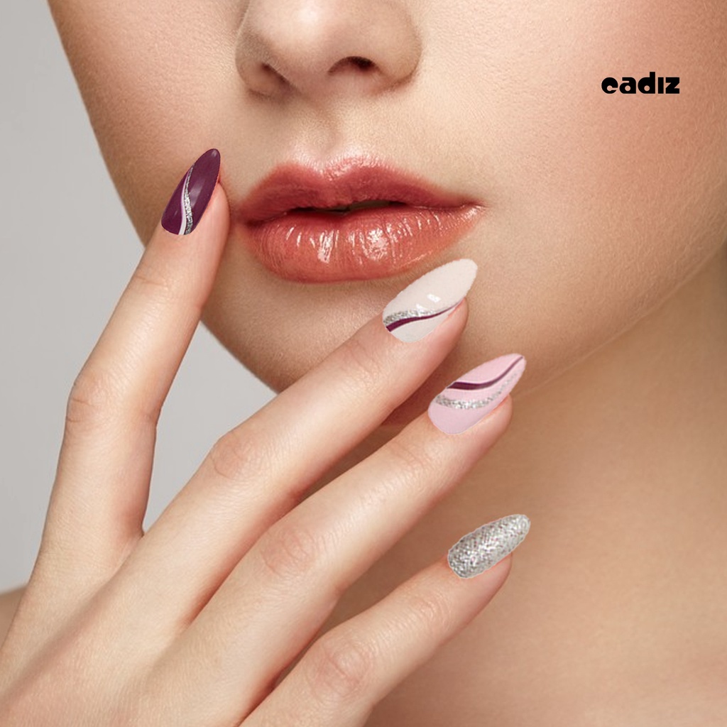 1 Bộ Móng Tay Giả Che Phủ Toàn Diện Không Phai Màu Kèm Keo Dán DIY