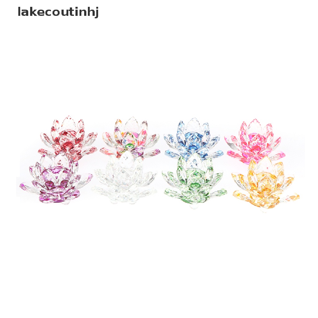 Tượng Kính Thủ Công Hình Hoa Sen Pha Lê 60mm Trang Trí