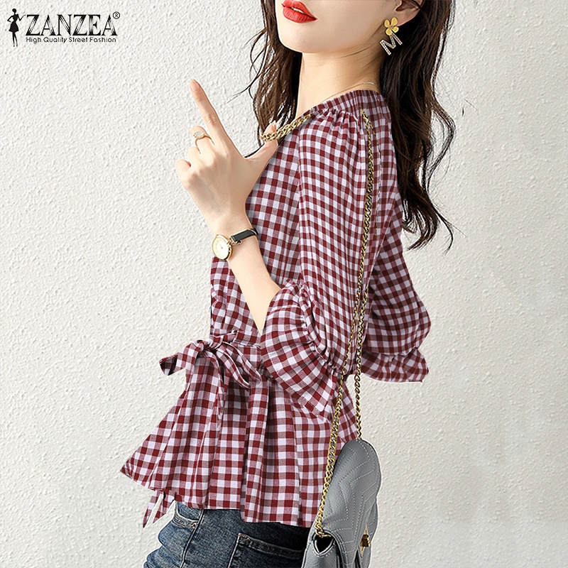 Zanzea Áo Nữ Tay 3 / 4 Cổ Chữ V Thời Trang Quyến Rũ