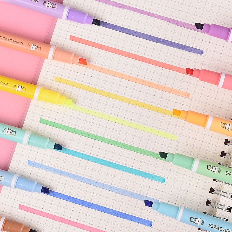 Bảng Phấn Bắt Sáng 12 Màu Pastel Hai Đầu Có Thể Xóa Được HYJP2