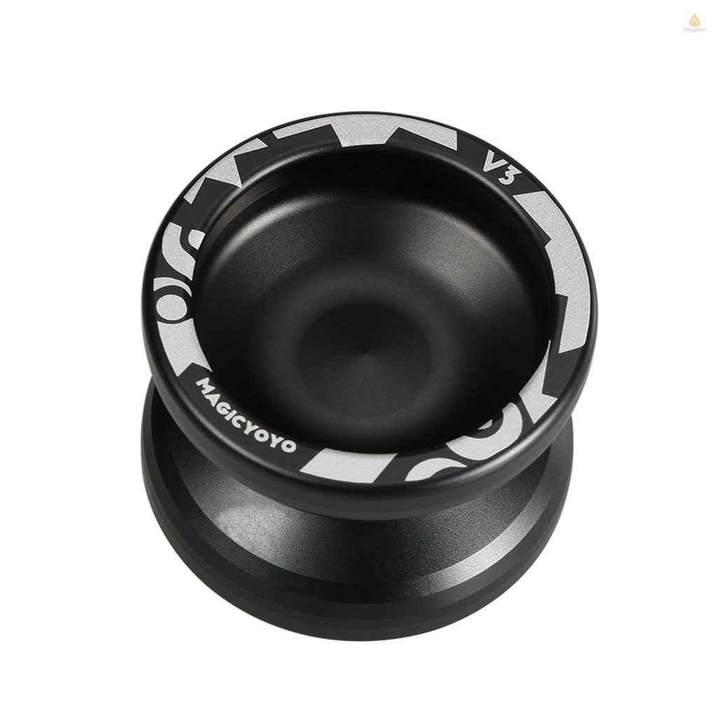 Đồ Chơi Yoyo V3 Bằng Hợp Kim Nhôm Tốc Độ Cao Kèm Dây Quay Dành Cho Bé Trai Và Bé Gái Đen