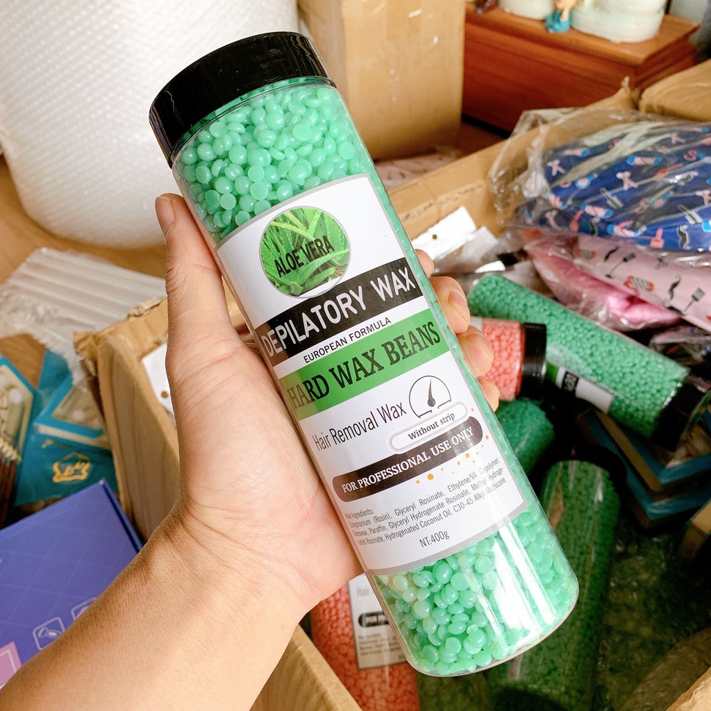Sáp wax lông nóng dạng hạt hủ 400g Chính Hãng