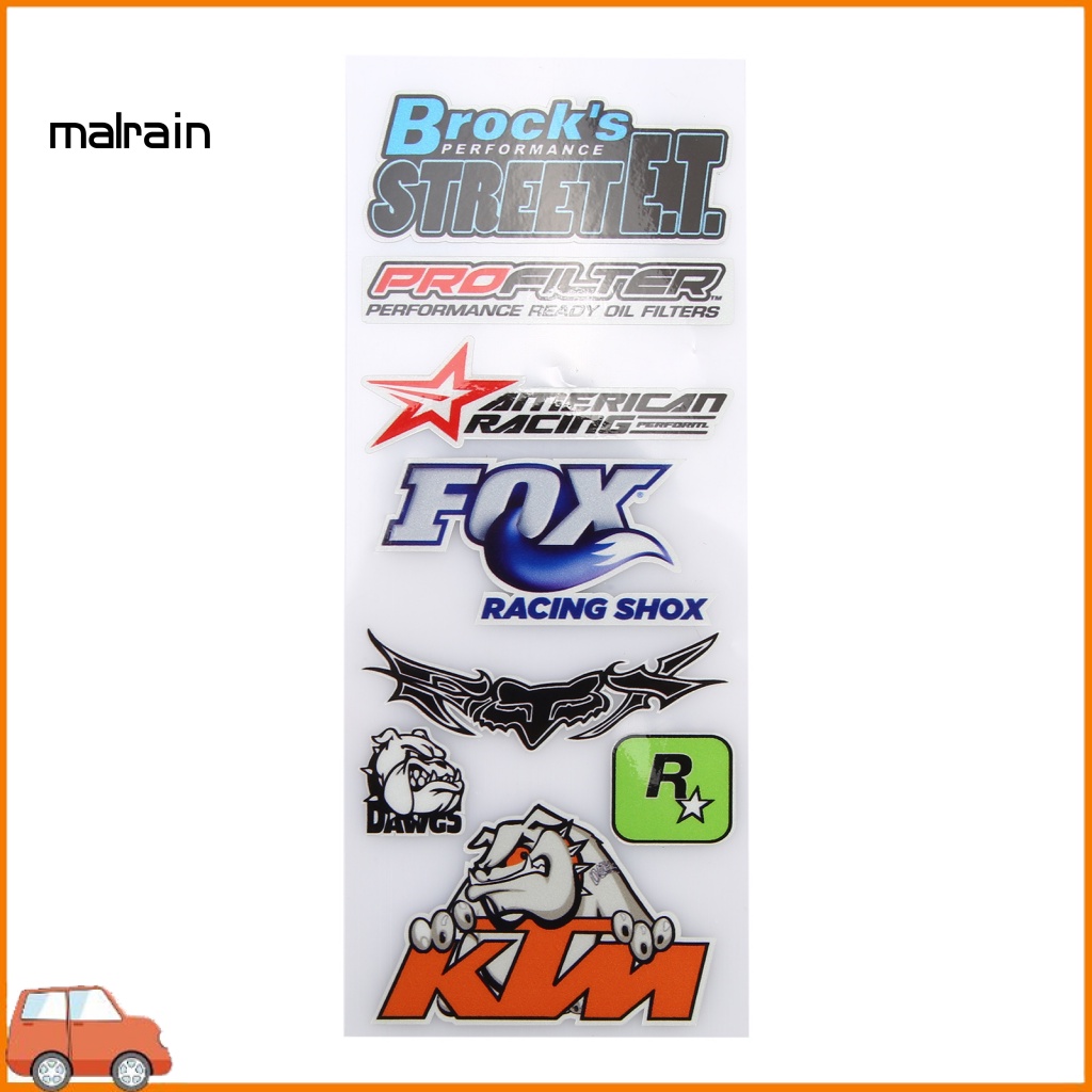 Bộ 5 Miếng Dán Trang Trí Xe Mô Tô Chống Mòn Bền Bỉ