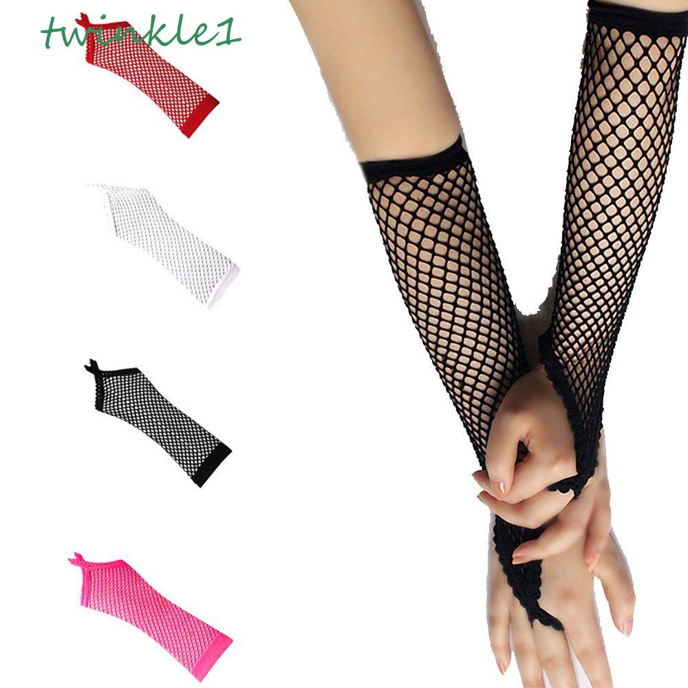 Găng Tay Spandex Hở Ngón Gợi Cảm Màu Trơn Cho Nữ