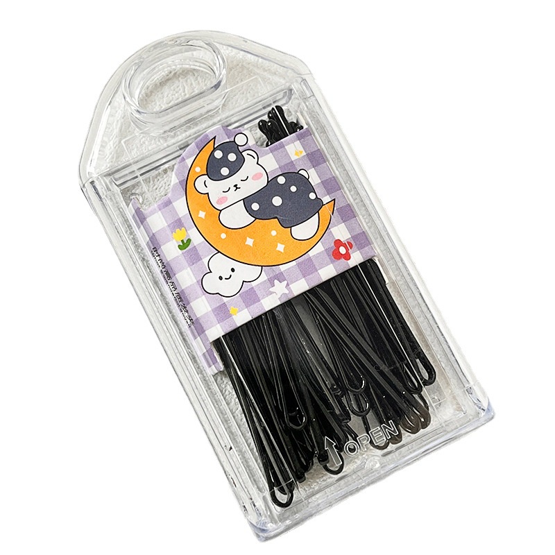 Kẹp Tóc Màu Đen Bằng Thép Thời Trang Cho Nữ