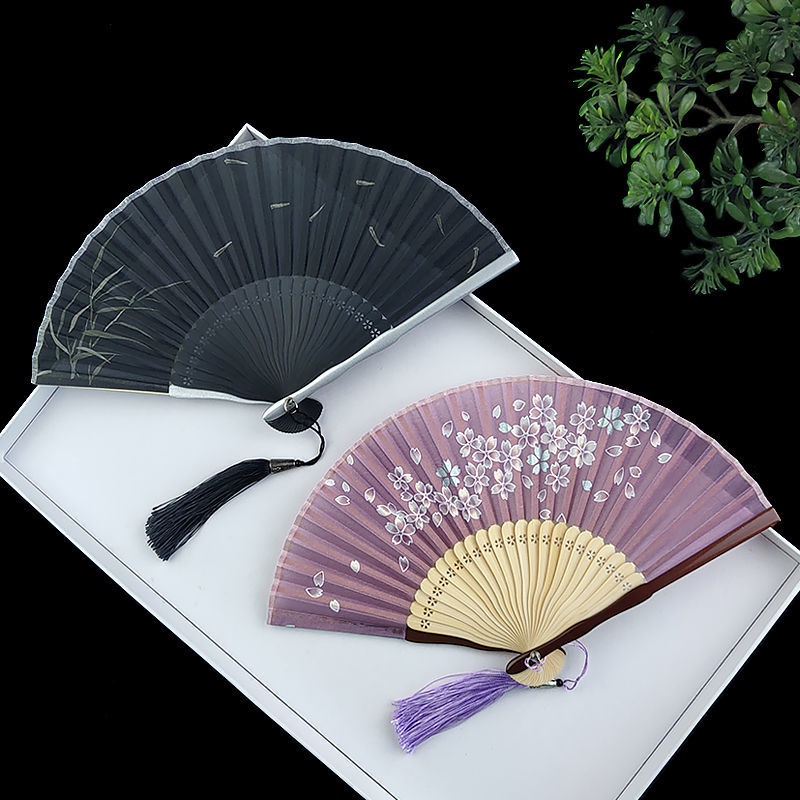 Quạt Gấp Mini 15cm 15cm Bằng Tre Dễ Thương