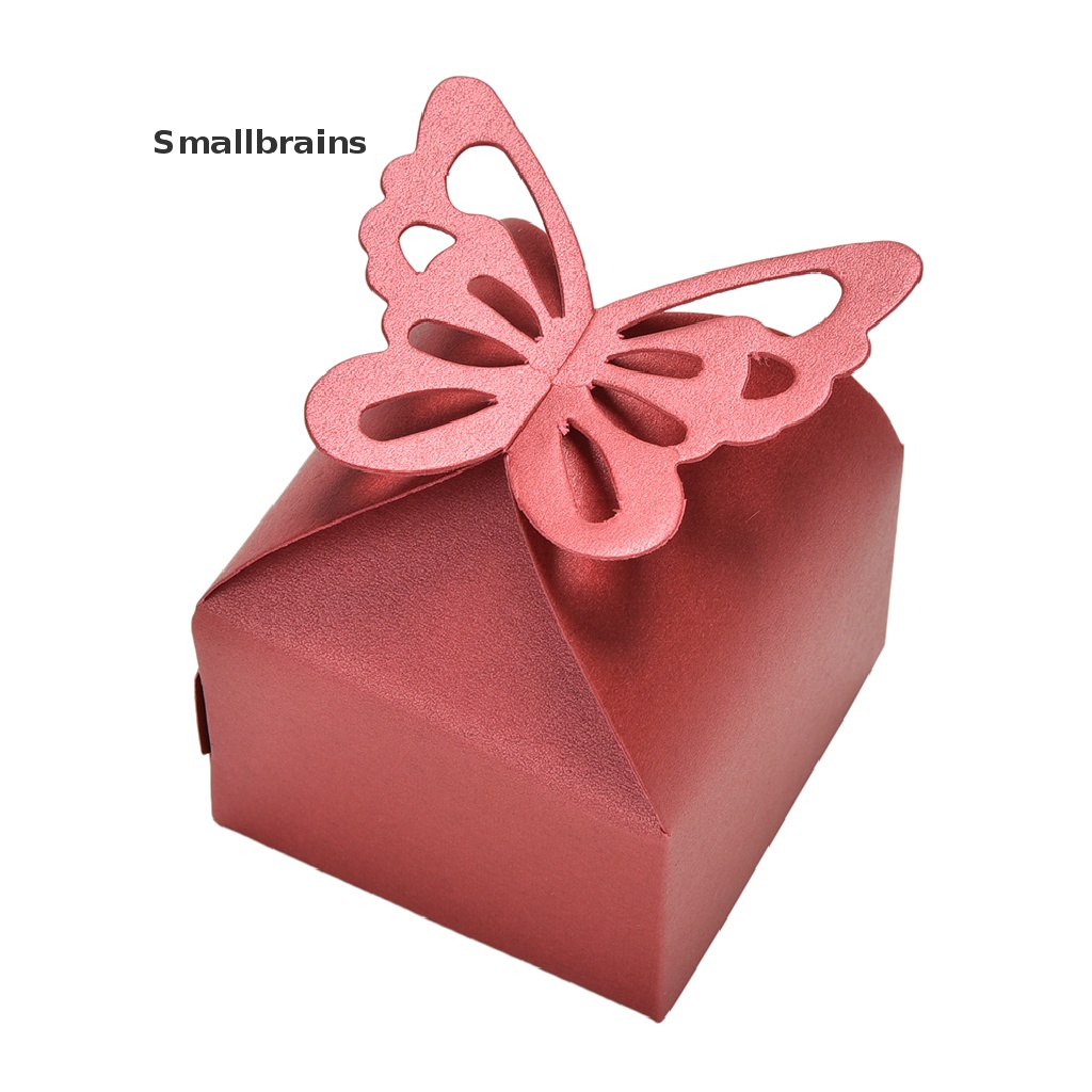 Set 10 Hộp Giấy Đựng Bánh Kẹo Hình Bươm Bướm Set 10 Túi Đựng Kẹo Hình Bướm Trang Trí Bánh Cưới  Set 10 / 10 Mông Cao Cấp Chuyên Dụng