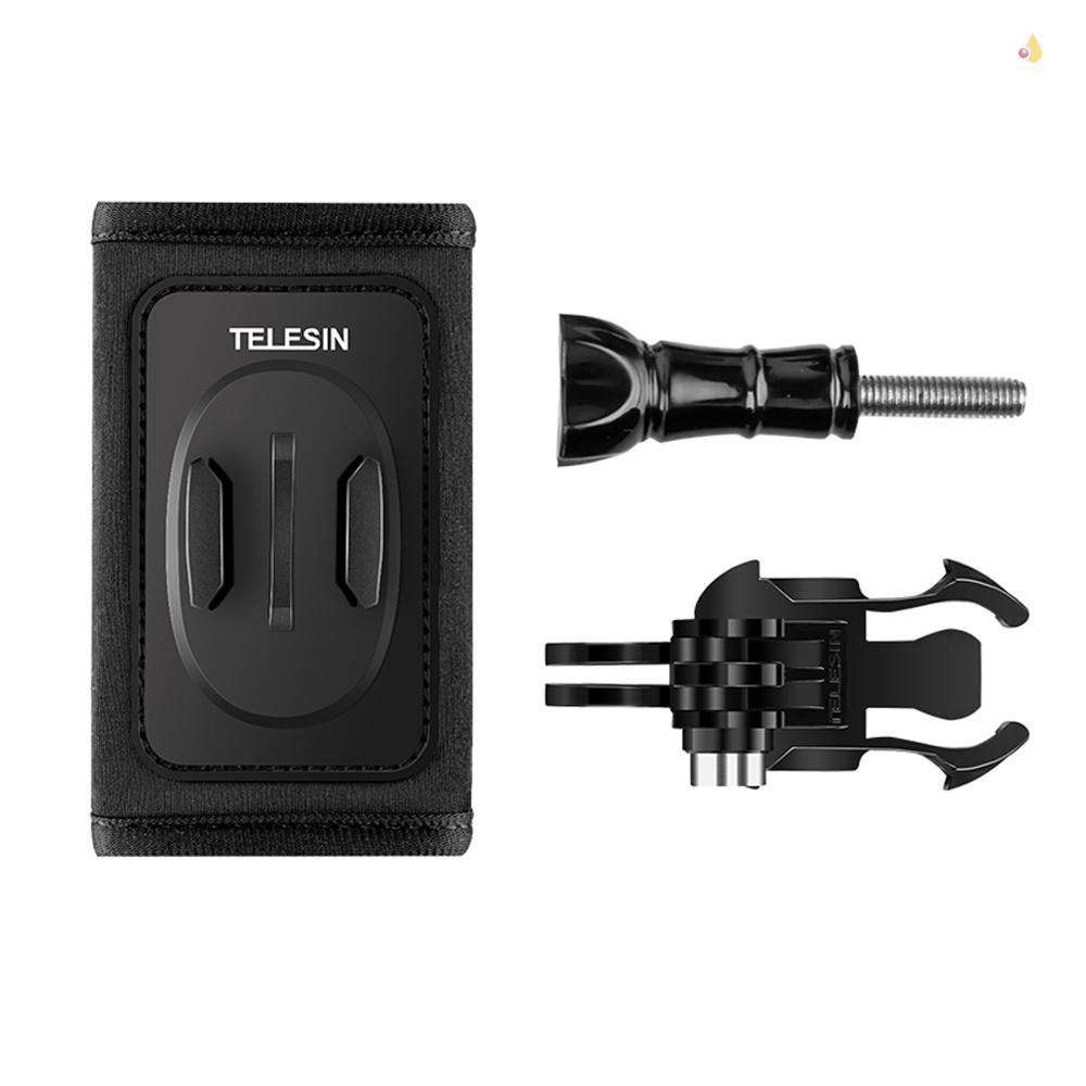 Telesin Giá Đỡ Gắn Ba Lô Cho Máy Ảnh Thể Thao DJI OSMO Pocket 8 / 7 / 6 / 5 SJCAM