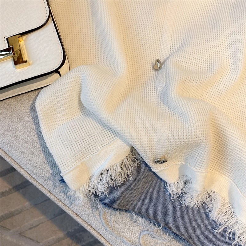 Áo Dệt Kim Sát Nách Cổ Tròn Dáng Ôm Thời Trang Mùa Hè Hàn Quốc
