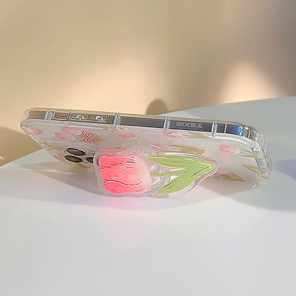 Ốp Điện Thoại TPU Mềm Chống Sốc Hình Hoa Tulip Cho IPhone 11 12 13 14 Pro Max