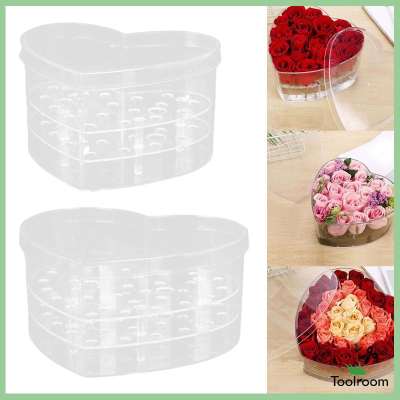 Hộp Hoa Acrylic Có Nắp Đậy Dùng Làm Đạo Cụ Chụp Ảnh Phù Dâu