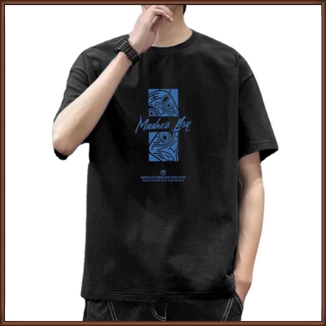 Áo Thun Ngắn Tay Cổ Tròn Thoáng Khí Thời Trang Hàn Quốc Cho Nam