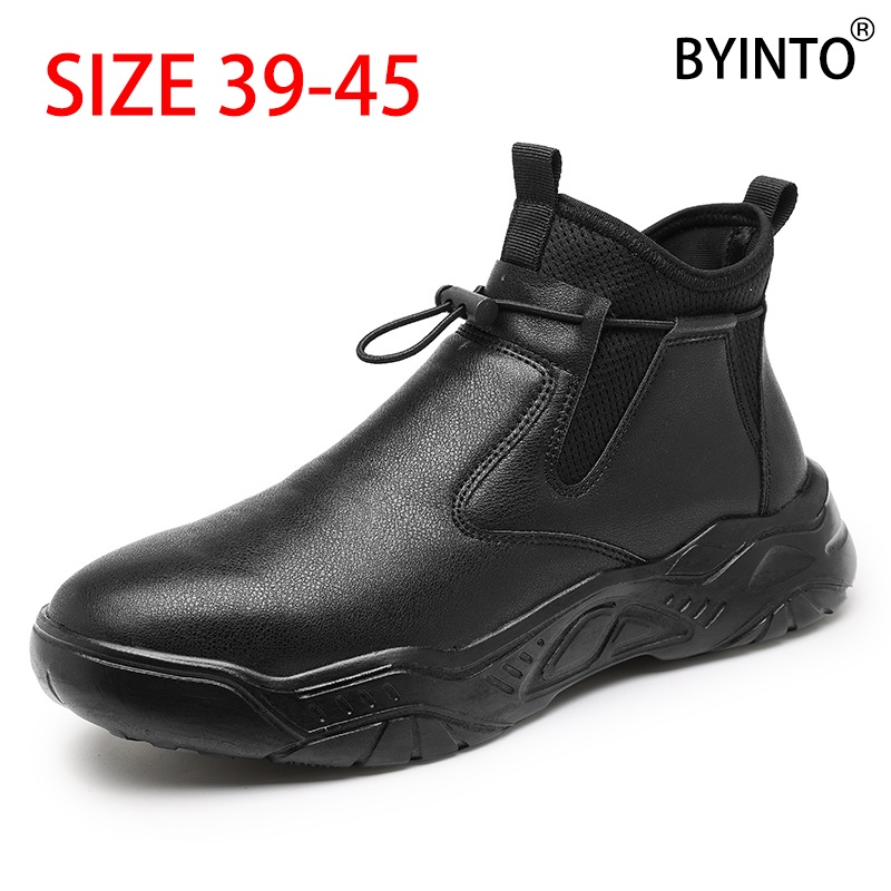 Giày Thể Thao Da Cổ Cao Size Lớn 39-45 Thời Trang Cho Nam