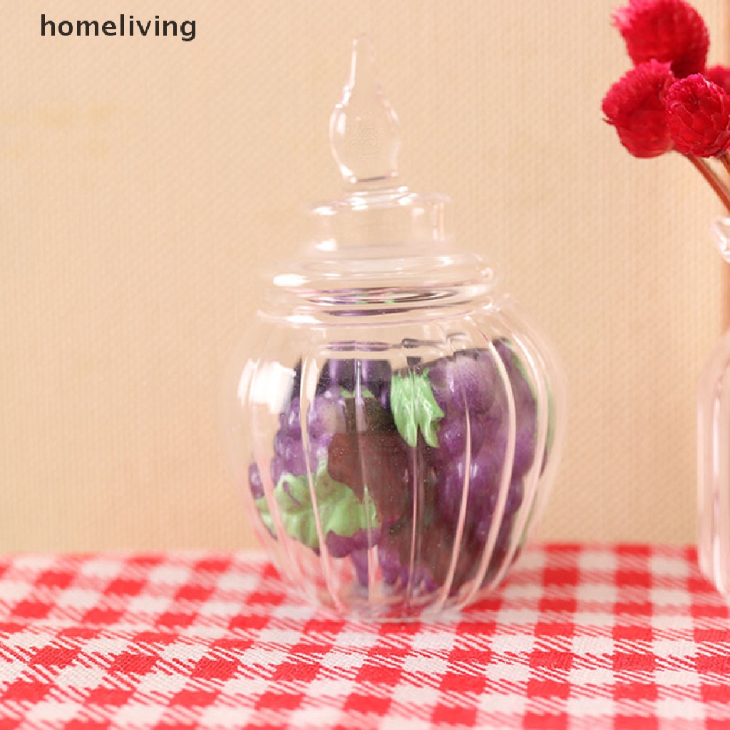 1 Hũ Thủy Tinh Mini Đựng Kẹo / Món Tráng Miệng Tỉ Lệ 1 / 12 Trang Trí Nhà Búp Bê