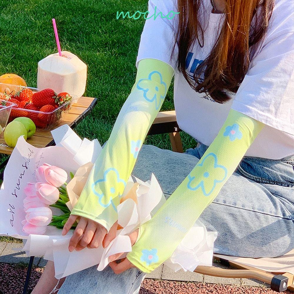 Găng Tay Chống Nắng Và Tia UV In Họa Tiết Hoa Dễ Thương Thoáng Khí Cho Nữ