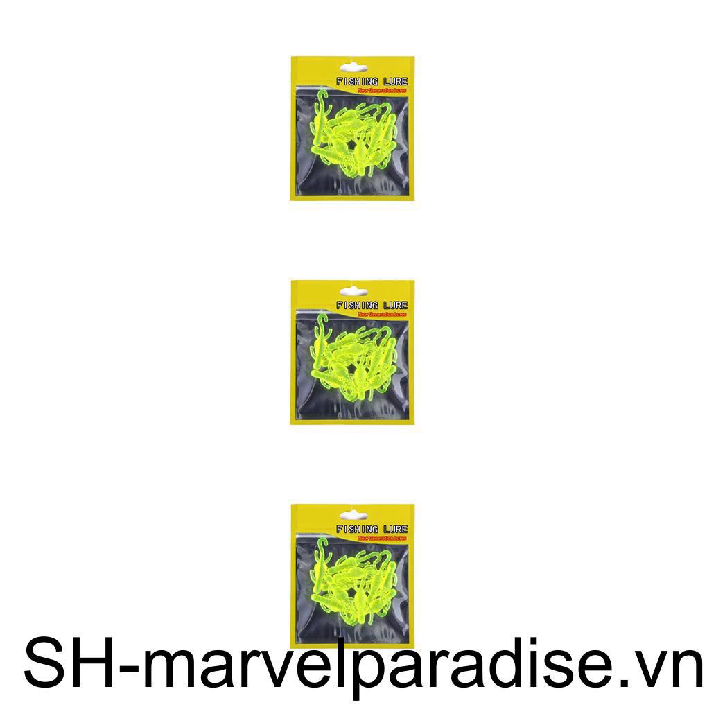 1 / 2 / 3 / 5 Túi 10 Mồi Sâu Giả Mềm Câu Cá Hiệu Quả