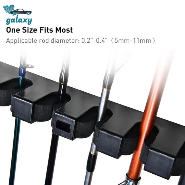 Galaxy Giá Đỡ Cần Câu Cá 6 Lỗ Gắn Tường Tiện Dụng