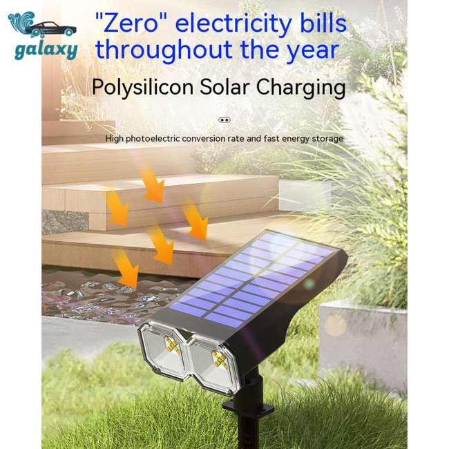 Galaxy Set 2 Đèn 4 Levles Hai Đầu Sử Dụng Năng Lượng Mặt Trời Có Thể Điều Chỉnh Cho Sân Vườn